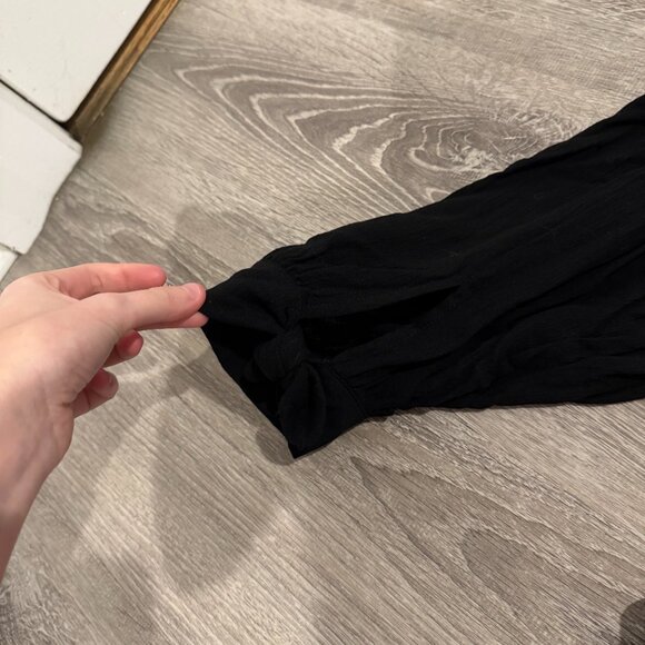 LULU's low Cut Black Romper - Picture 7 of 8